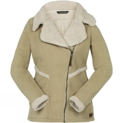 Chaquetas Ayacucho Aviator Mujer - Beige - Chile KLJ672841